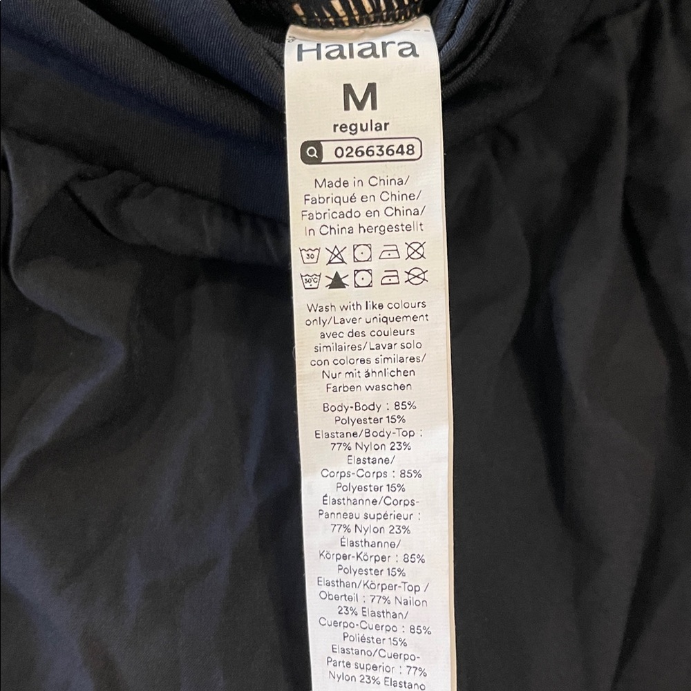 Halara Breezeful Black Crossover Waist Cropped Pants Medium NWT - Picture 6 of 6